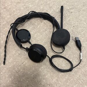 Black Over-Ear Headphones with Microphone